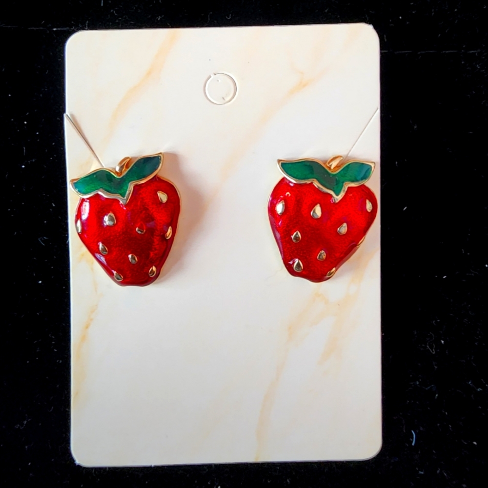 Strawberry earrings!